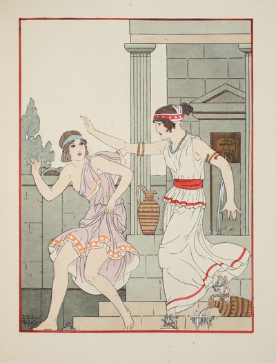 Käden lyöminen litteällä, kuvitus teoksesta "Hippokrateen teokset", 1934 tekijältä Joseph Kuhn Regnier