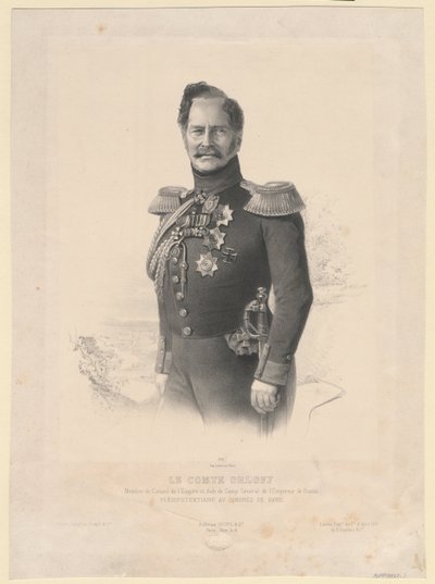 Kreivi Aleksei Fjodorovitš Orlovin muotokuva 1787-1862 tekijältä Joseph Lemercier
