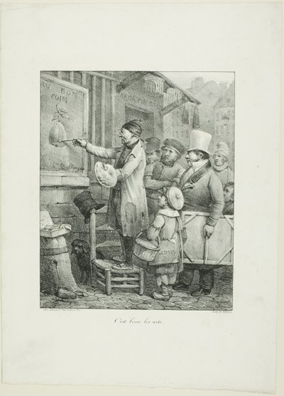 Kuinka kauniita ovat taiteet, Croquis Lithographiques...1823 tekijältä Joseph Louis Hippolyte Bellange