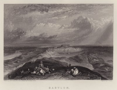 Babylon (väri litho) tekijältä Joseph Mallord William (after) Turner
