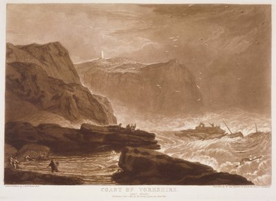 F.24.I Yorkshiren rannikko, "Liber Studiorumista", kaiverrus William Say tekijältä Joseph Mallord William (after) Turner