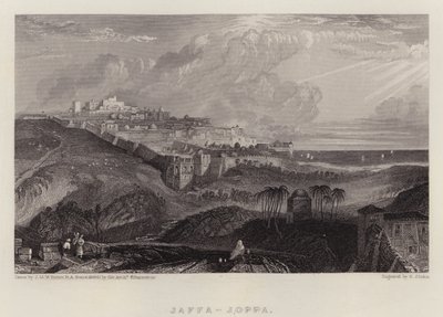 Jaffa, Joppa (väri litho) tekijältä Joseph Mallord William (after) Turner