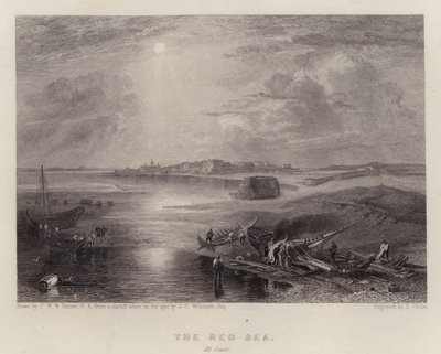 Punainen meri, Suez (väri litho) tekijältä Joseph Mallord William (after) Turner