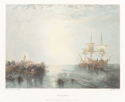 Whalers. Kansallisgalleriassa olevasta kuvasta tekijältä Joseph Mallord William (after) Turner