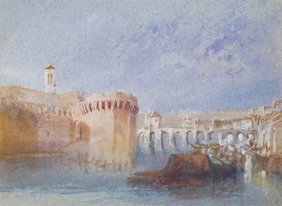 Angers: Doutren muurit ja La Trinité -kirkon torni tekijältä Joseph Mallord William Turner