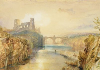 Barnard Castle (akvarelli, guassi, kynä ja muste paperille) tekijältä Joseph Mallord William Turner