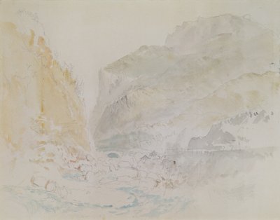 Blue Stream, St. Gothard (akvarelli paperille) tekijältä Joseph Mallord William Turner