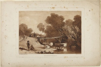 Silta ja lehmiä tekijältä Joseph Mallord William Turner