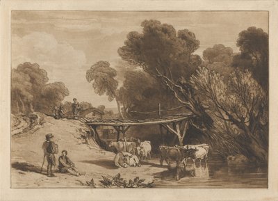 Silta ja lehmiä tekijältä Joseph Mallord William Turner