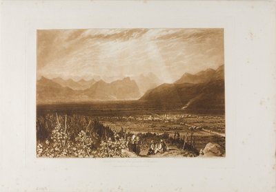 Alppien ketju Grenoblesta Chamberiin, levy 40 Liber Studiorumilta tekijältä Joseph Mallord William Turner