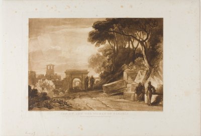 Kristus ja Samarialainen nainen, levy 71 Liber Studiorumilta tekijältä Joseph Mallord William Turner