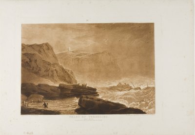 Yorkshiren rannikko, levy 24 Liber Studiorumilta tekijältä Joseph Mallord William Turner