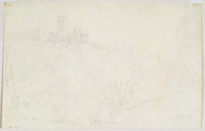 Durham, n. 1801 (kynä paperille) tekijältä Joseph Mallord William Turner