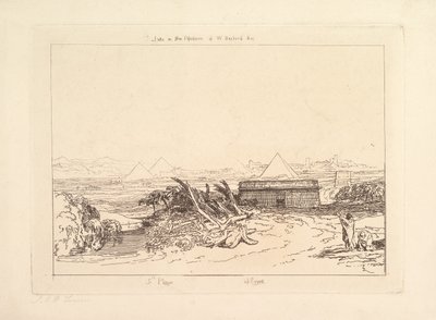 Viides Egyptin rutto Liber Studiorum, osa III, levy 16, 1808. tekijältä Joseph Mallord William Turner