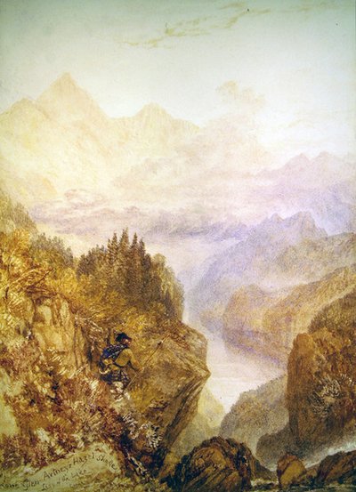 Glen Artney, n. 1820 (akvarelli paperille) tekijältä Joseph Mallord William Turner