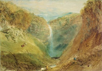 Hardraw Fall, Yorkshire, n. 1820 tekijältä Joseph Mallord William Turner