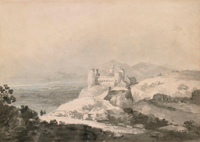 Harlechin linna Walesissa etelästä nähtynä tekijältä Joseph Mallord William Turner