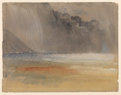 Kasattu ukkospilvi meren ja maan yli, 1835 - 1840 noin tekijältä Joseph Mallord William Turner
