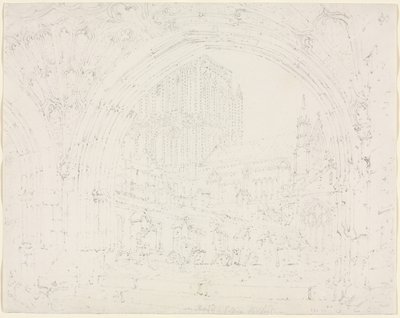 Herefordin katedraali tekijältä Joseph Mallord William Turner