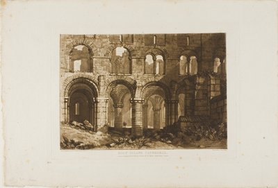 Pyhän saaren katedraali, levy 11 Liber Studiorumilta tekijältä Joseph Mallord William Turner