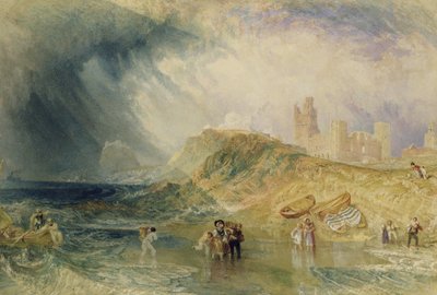 Holy Island, Northumberland, noin 1820 tekijältä Joseph Mallord William Turner