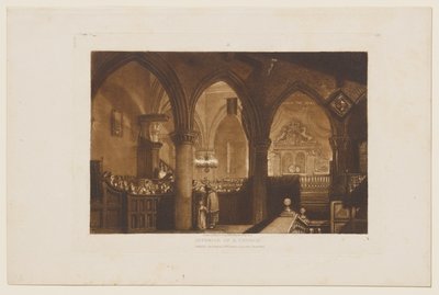 Kirkon sisätila tekijältä Joseph Mallord William Turner