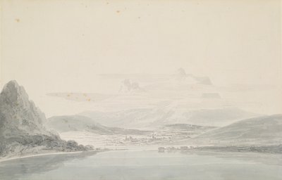 Maisema, John Robert Cozensin (1752-99) mukaan (kynä ja akvarelli paperille) tekijältä Joseph Mallord William Turner