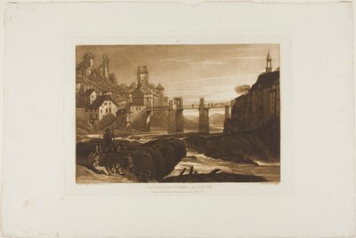 Lauffenbourgh Reinillä, levy 31 Liber Studiorumilta tekijältä Joseph Mallord William Turner