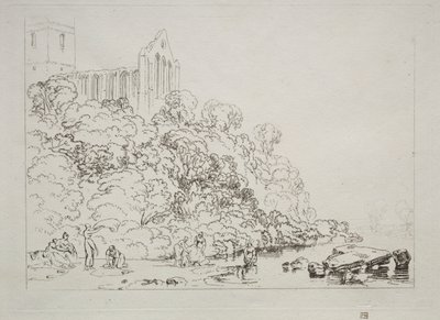 Tutkimuskirja: Dumblain Abbey, Skotlanti tekijältä Joseph Mallord William Turner
