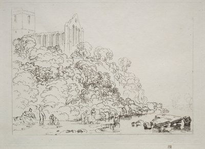 Tutkimuskirja: Dumblain Abbey, Skotlanti. tekijältä Joseph Mallord William Turner