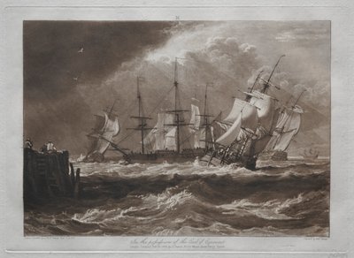 Liber Studiorum: Ships in a Breeze. tekijältä Joseph Mallord William Turner