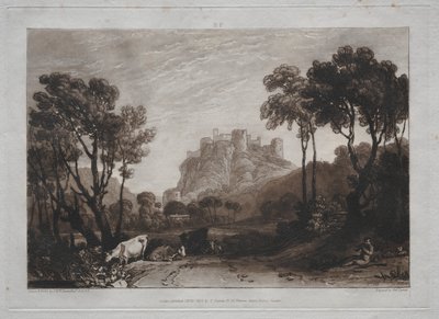 Liber Studiorum: Linna niittyjen yläpuolella tekijältä Joseph Mallord William Turner