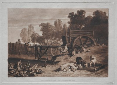 Liber Studiorum: Piha ja kukko tekijältä Joseph Mallord William Turner