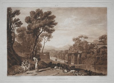 Liber Studiorum: Nainen ja tamburiini. tekijältä Joseph Mallord William Turner