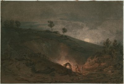 Lime Kiln by Moonlight tekijältä Joseph Mallord William Turner