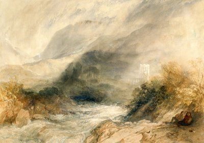 Llanthony Abbeyn luostari, Monmouthshire tekijältä Joseph Mallord William Turner