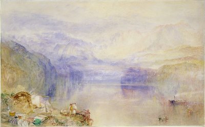 Luzern, auringonlasku tekijältä Joseph Mallord William Turner