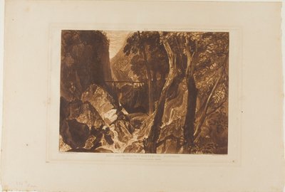 Mylly lähellä Grand Chartreusea, levy 54 Liber Studiorumilta tekijältä Joseph Mallord William Turner