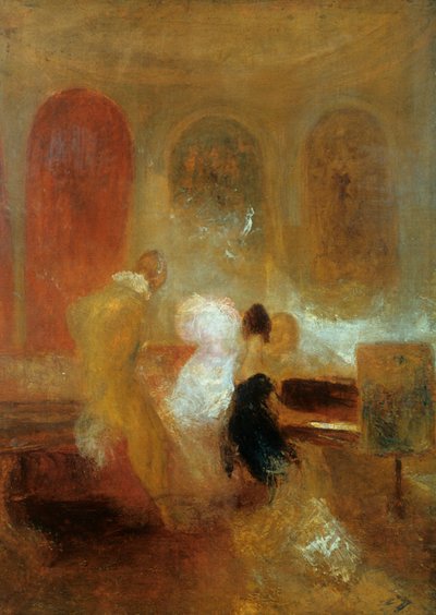 Musiikkijuhlat, East Cowesin linna, v. 1835 tekijältä Joseph Mallord William Turner