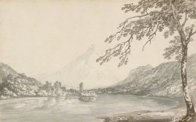 Aar-joella Unterseenin ja Brienzin järven välillä tekijältä Joseph Mallord William Turner
