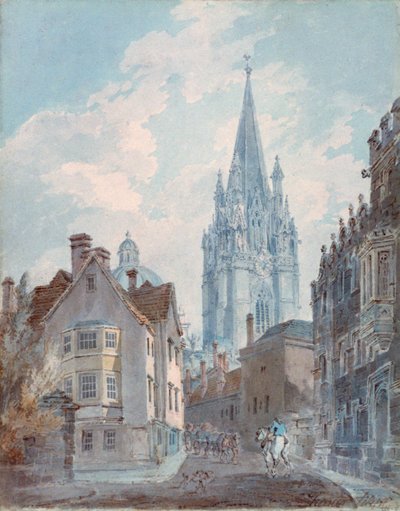 Oxford: St Marys Oriel Lanelta, 1792-1793 tekijältä Joseph Mallord William Turner