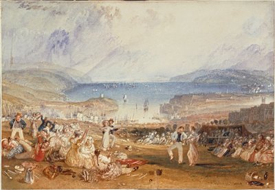Plymouth, Devonshire ... (akvarelli paperille) tekijältä Joseph Mallord William Turner