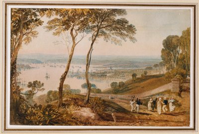 Plymouth Dock, lähellä Mount Edgecumbe tekijältä Joseph Mallord William Turner