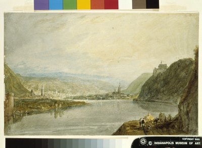 Remagen, Erpel ja Linz (akvarelli ja guassi valkoiselle paperille harmaalla pesulla) tekijältä Joseph Mallord William Turner