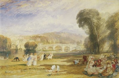 Richmond Hill and Bridge, Surrey, n. 1831 (akvarelli paperille) tekijältä Joseph Mallord William Turner