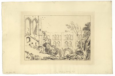 Rivaux Abbey (etsaus) tekijältä Joseph Mallord William Turner