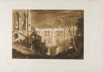 Rivaux Abbey, levy 51 Liber Studiorumilta tekijältä Joseph Mallord William Turner