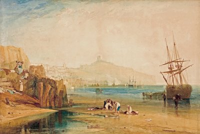 Scarborough, aamu, pojat pyydystävät rapuja, c. 1810 tekijältä Joseph Mallord William Turner