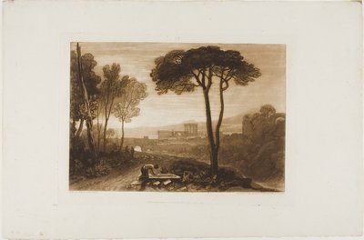 Kohtaus Campagnassa, levy 38 Book of Studiesista tekijältä Joseph Mallord William Turner