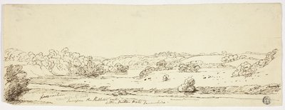 Kibble-joen maisemia lähellä Little Milton Hallia, Lancashire tekijältä Joseph Mallord William Turner